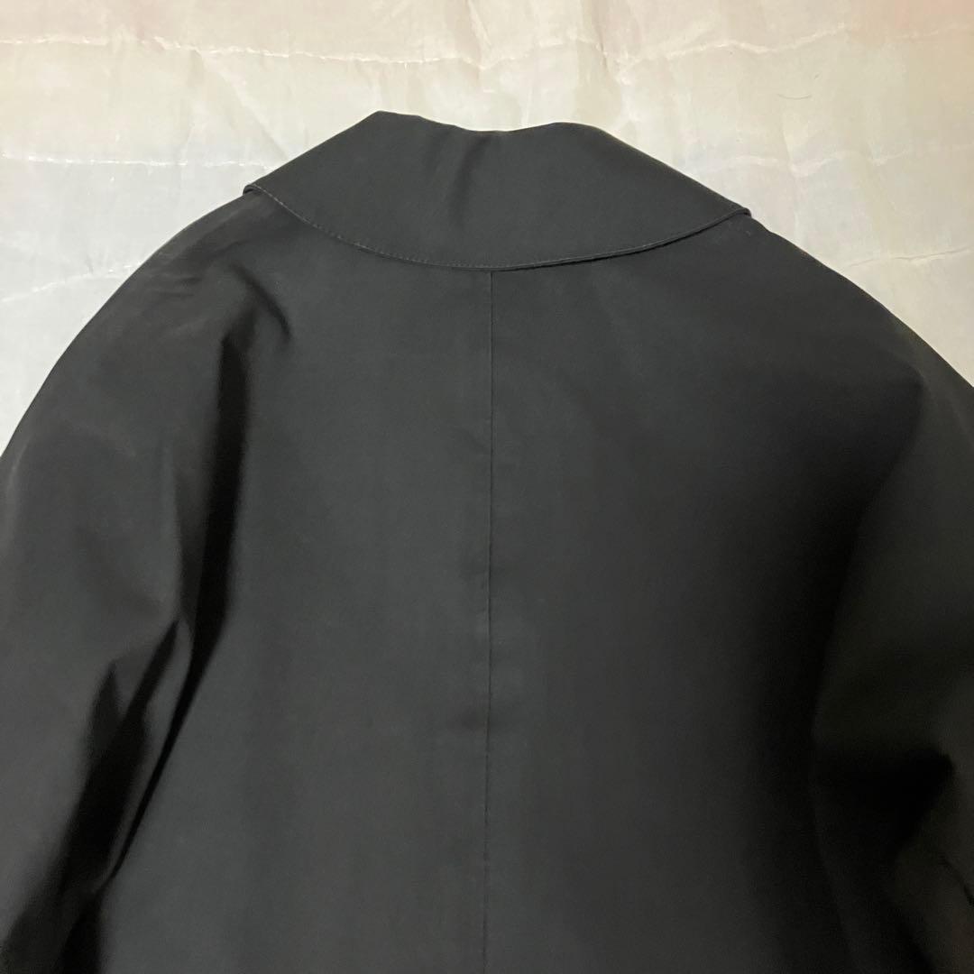 【希少✨】マッキントッシュ　ゴム引きコート　裏地　レオパード　金ボタン　黒　34