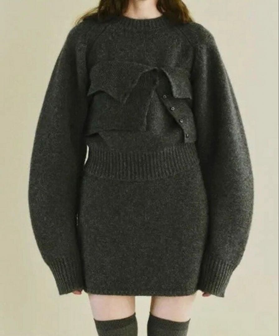 TODAYFULレイヤードニットスカート Layered Knit Skirt