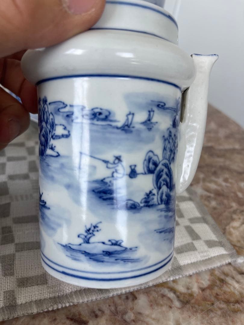 陶器 酒器　中国大清乾隆年製在銘