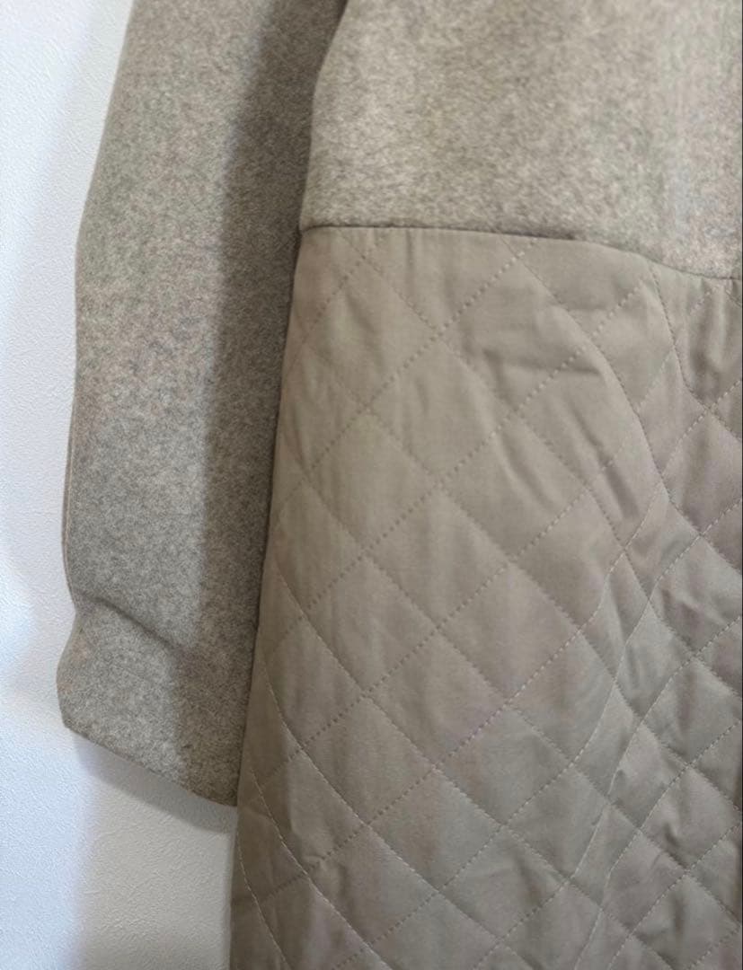 SM2⋈メルトン切替キルティングコート⋈ベージュ