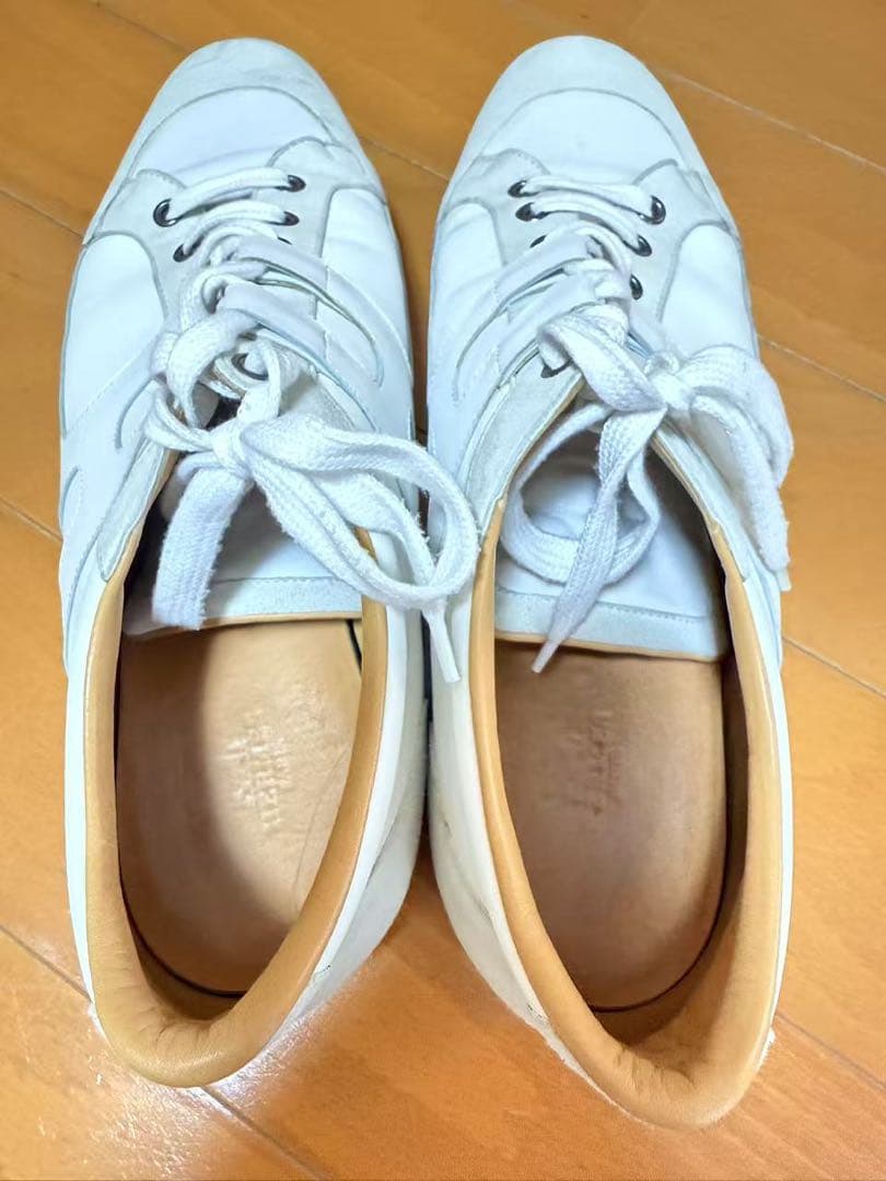 エルメス　ホワイトレザー スニーカー