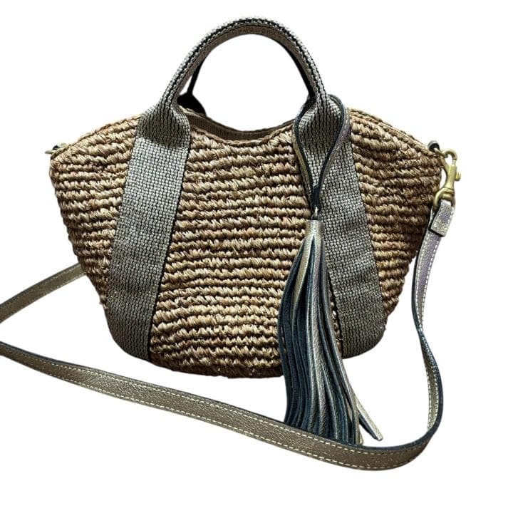 【美品】violadoro ヴィオラドーロ カゴバック トートバック ラフィア