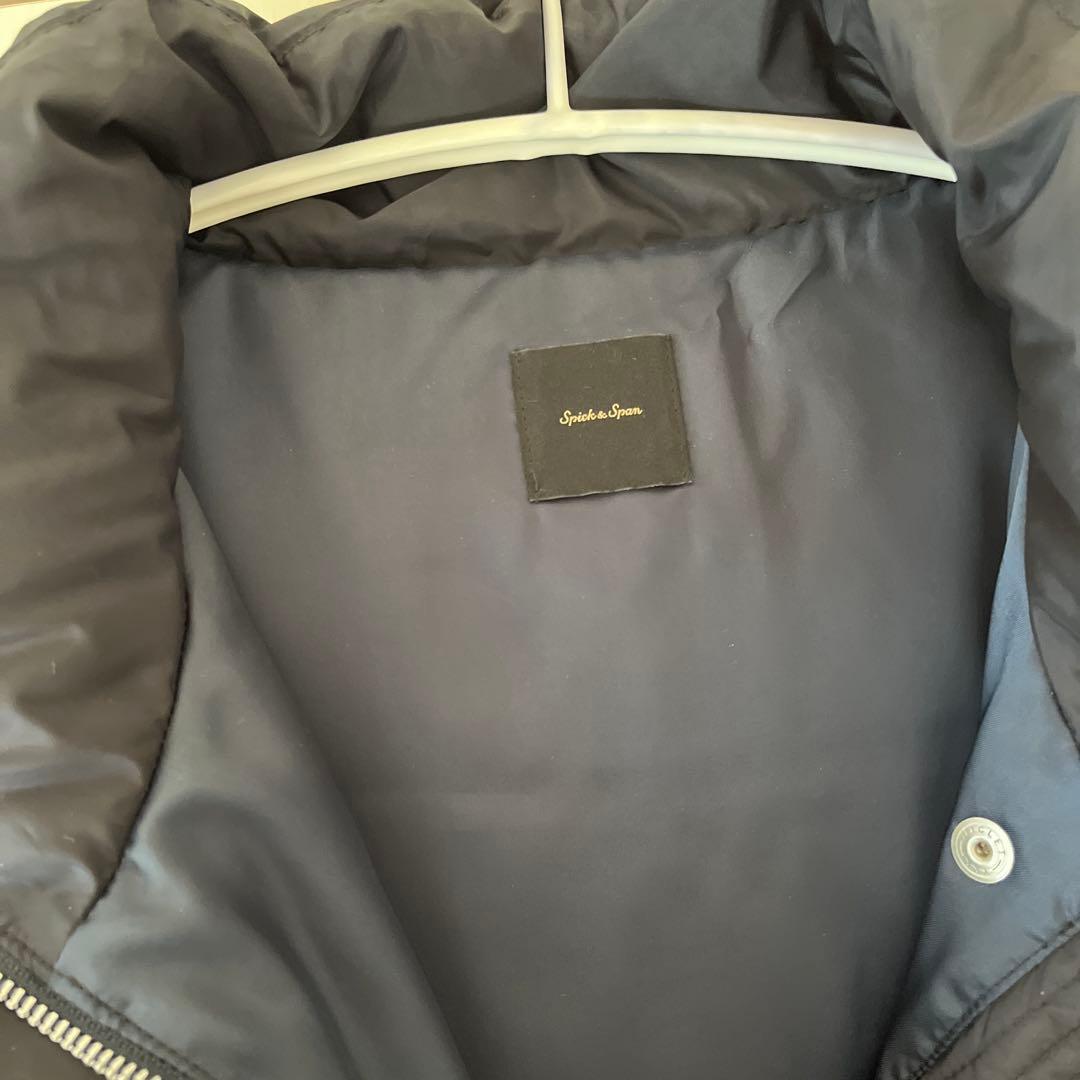 スピックアンドスパン　ビッグダウンベスト　ダークグレー　フェザー