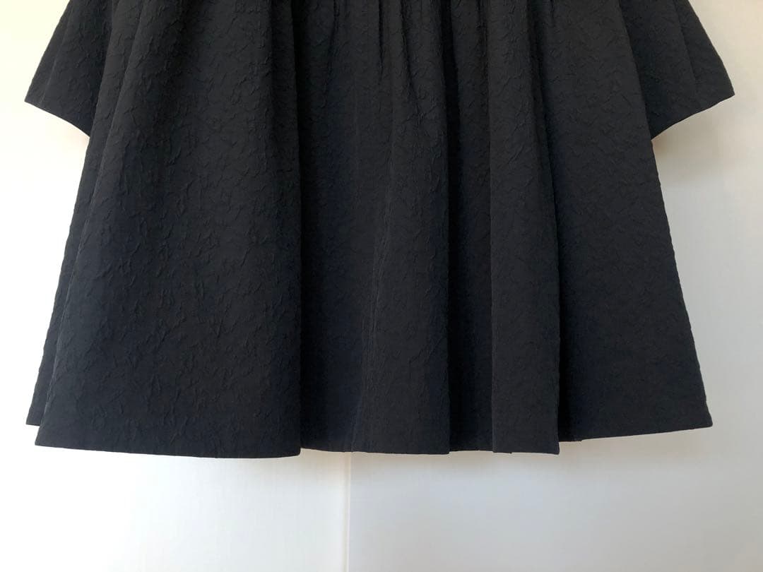 COLUMN ジャカードコート　ボリュームコート　36 ブラック