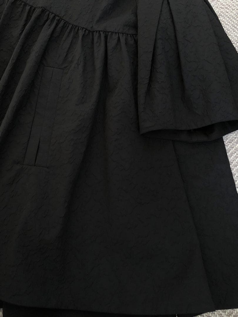 COLUMN ジャカードコート　ボリュームコート　36 ブラック