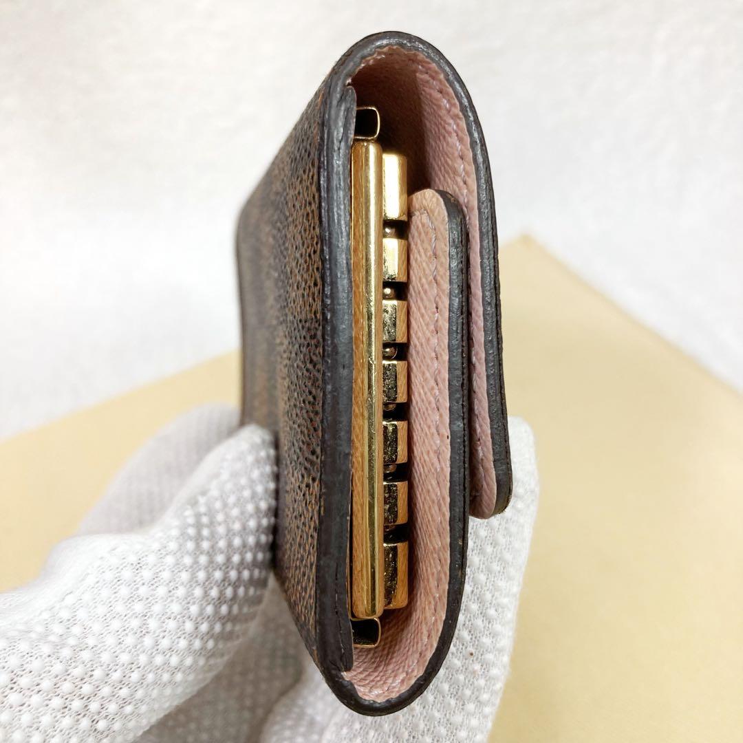 【美品】ルイヴィトン☆ダミエ ローズバレリーヌ ミュルティクレ 6連キーケース