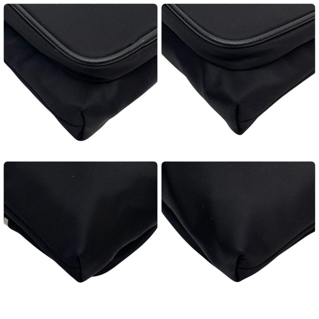 美品 プラダ サフィアーノ ナイロン フォンケース ショルダー バッグ.