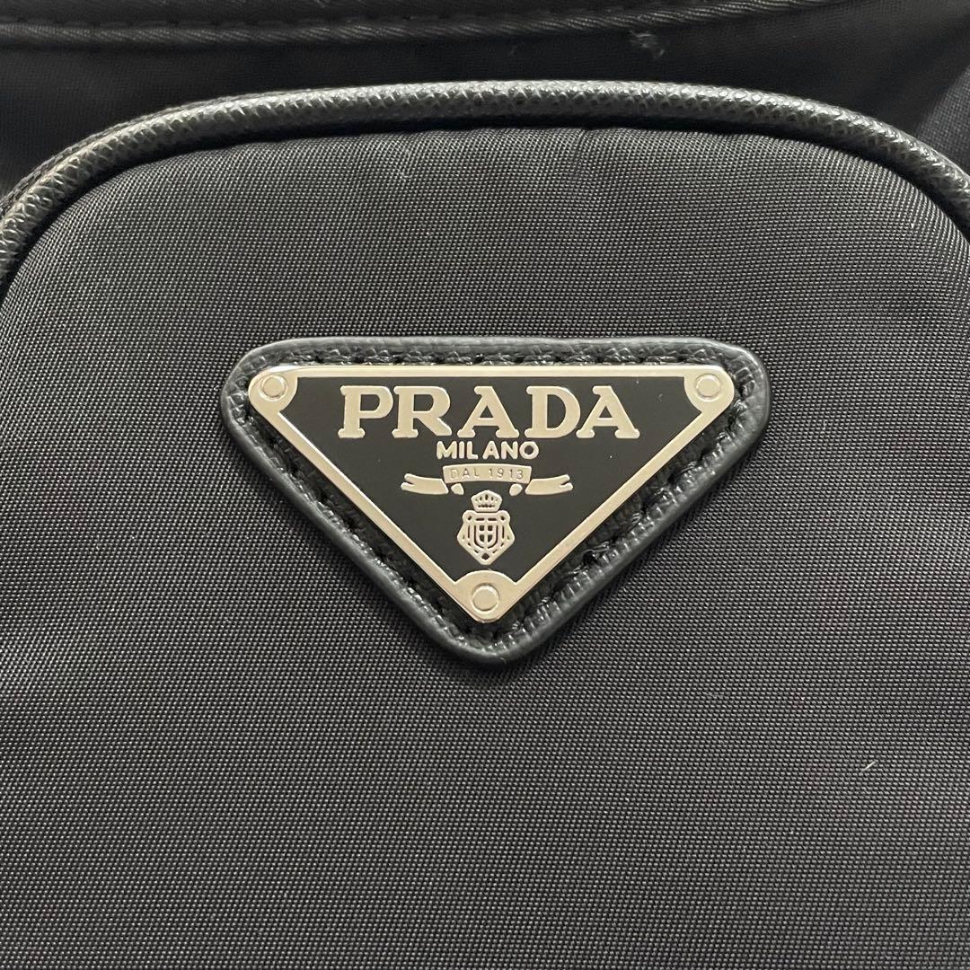美品 プラダ サフィアーノ ナイロン フォンケース ショルダー バッグ.