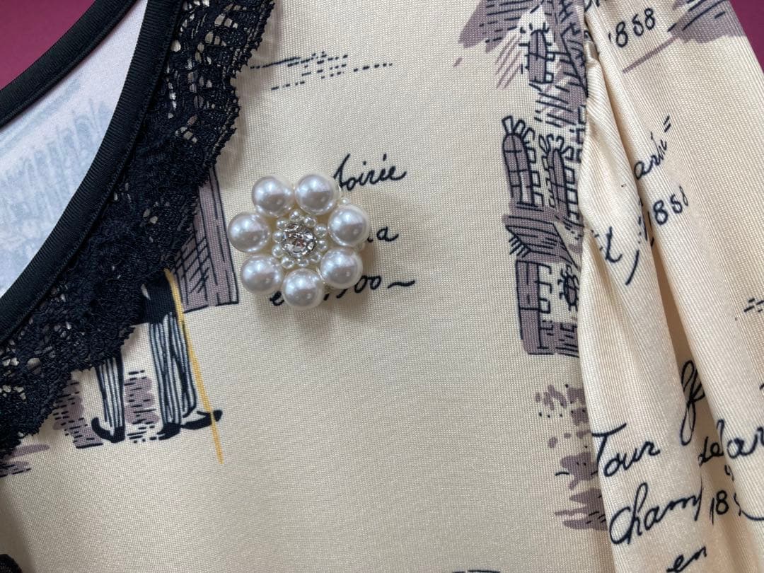 スーパービューティー♡ 秋冬新作Paris柄クラッシックワンピース