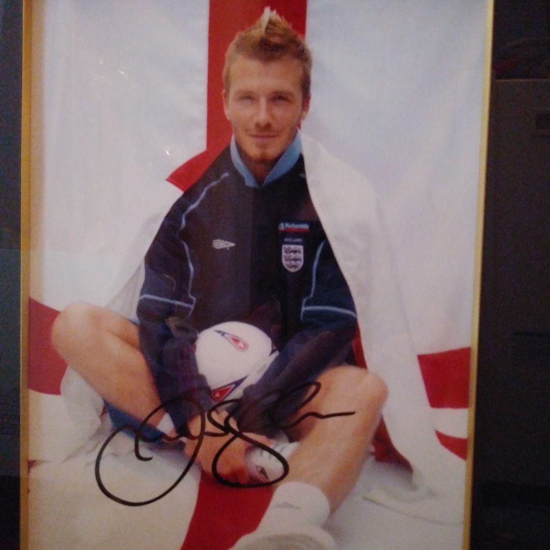 デビッド・ベッカム サイン入り写真