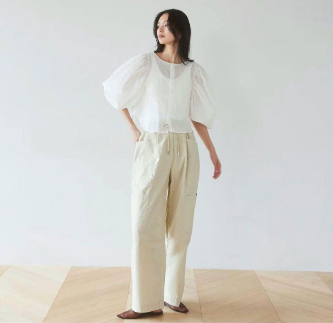 searoomlyn ポケットワークwashボリュームパンツ サンドベージュS