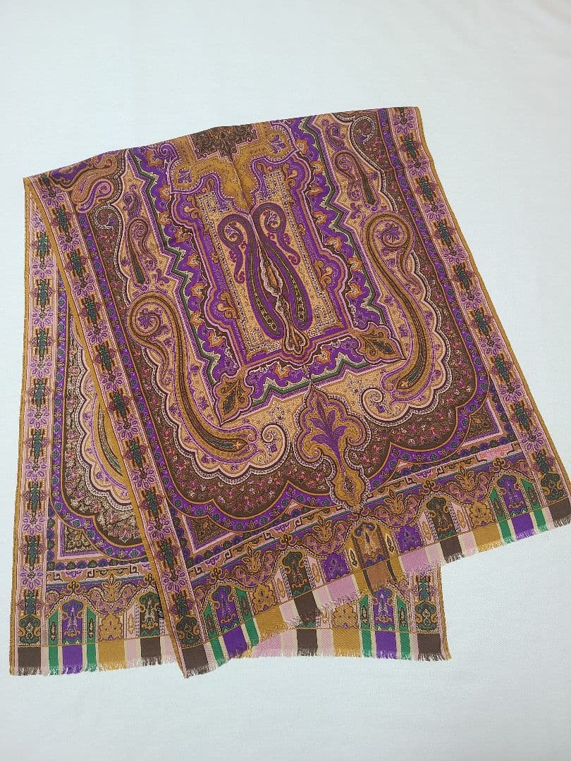 週末値下げ♪ETRO エトロ ペイズリー柄 大判 ストール ショール マフラー
