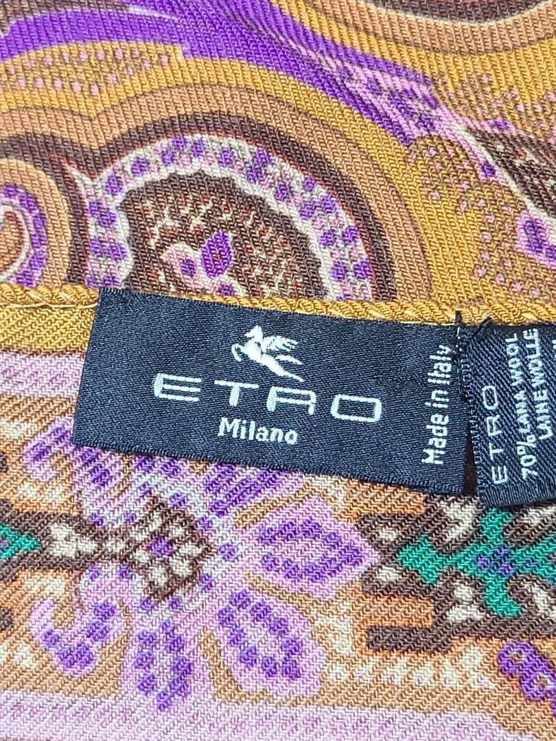 週末値下げ♪ETRO エトロ ペイズリー柄 大判 ストール ショール マフラー