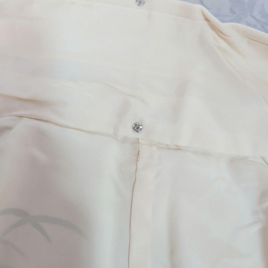 訪問着　フルセット　着物　正絹　花　刺繍　金彩加工　しつけ糸　祝い事　O9