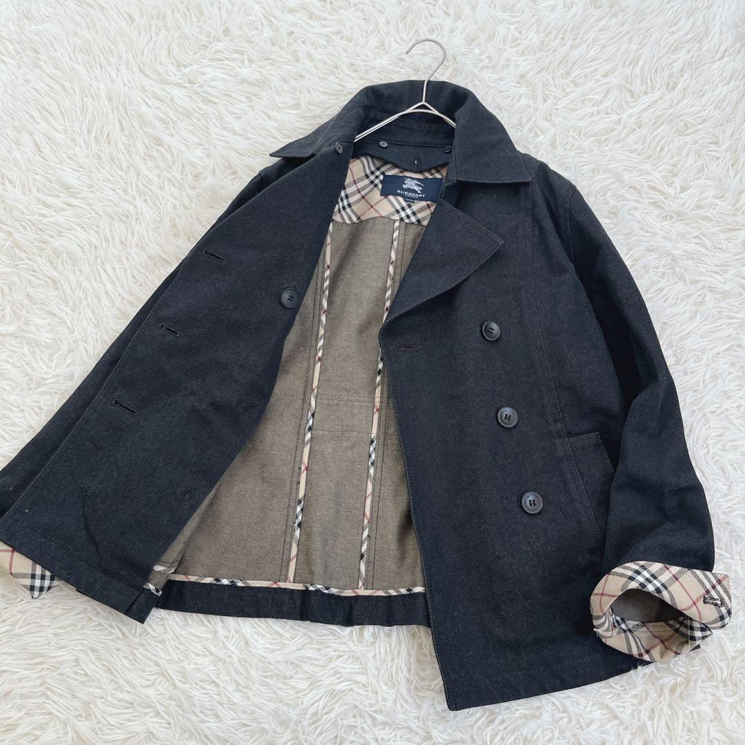 バーバリー ノバチェック ライナー付きデニムジャケット ダブル Gジャン2way