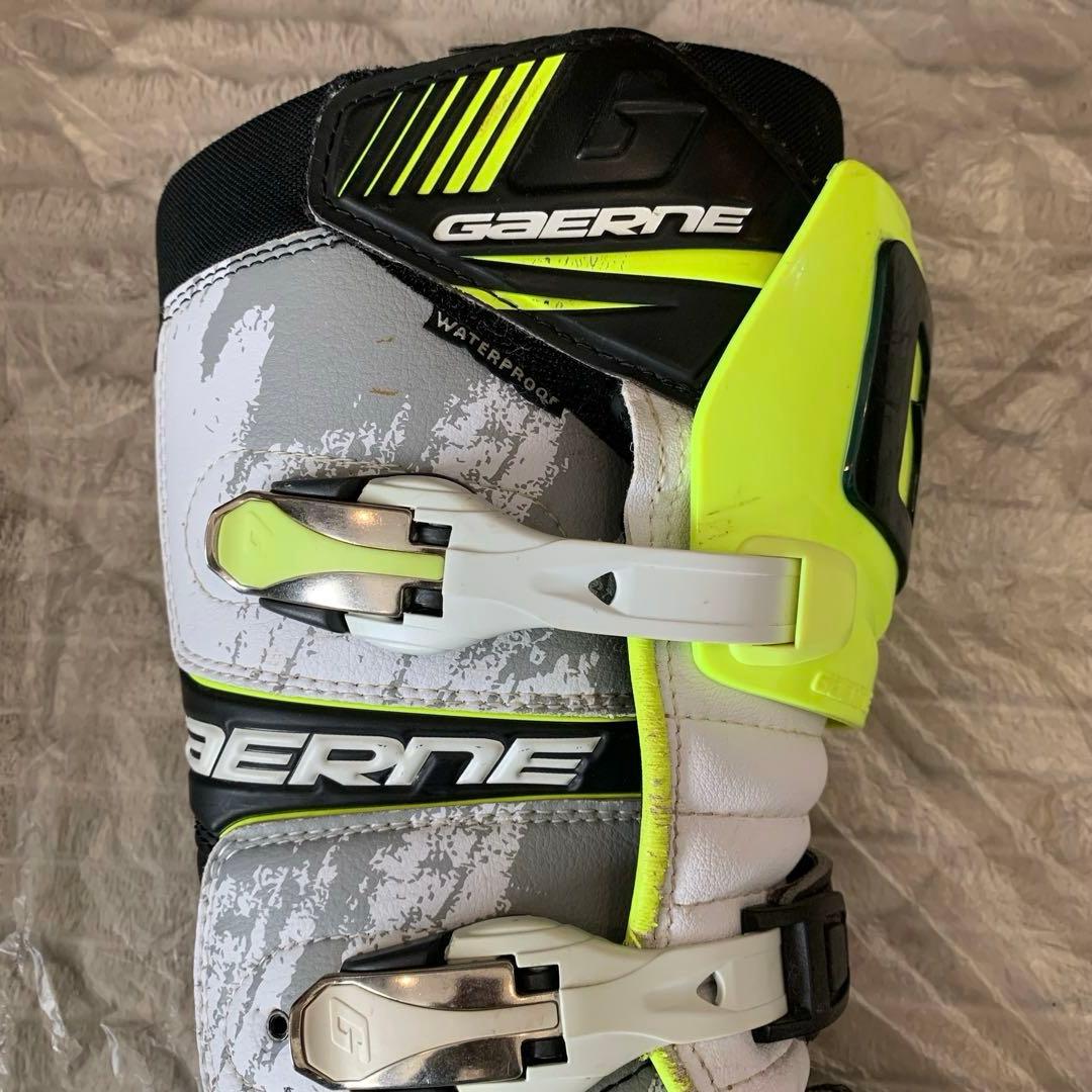 ガエルネ ブラック×イエロー オフロードブーツ 28cm バックル