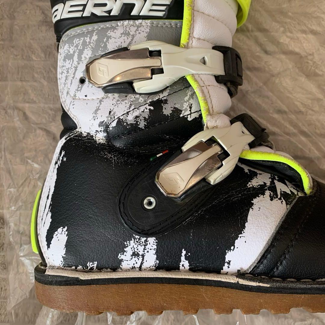 ガエルネ ブラック×イエロー オフロードブーツ 28cm バックル