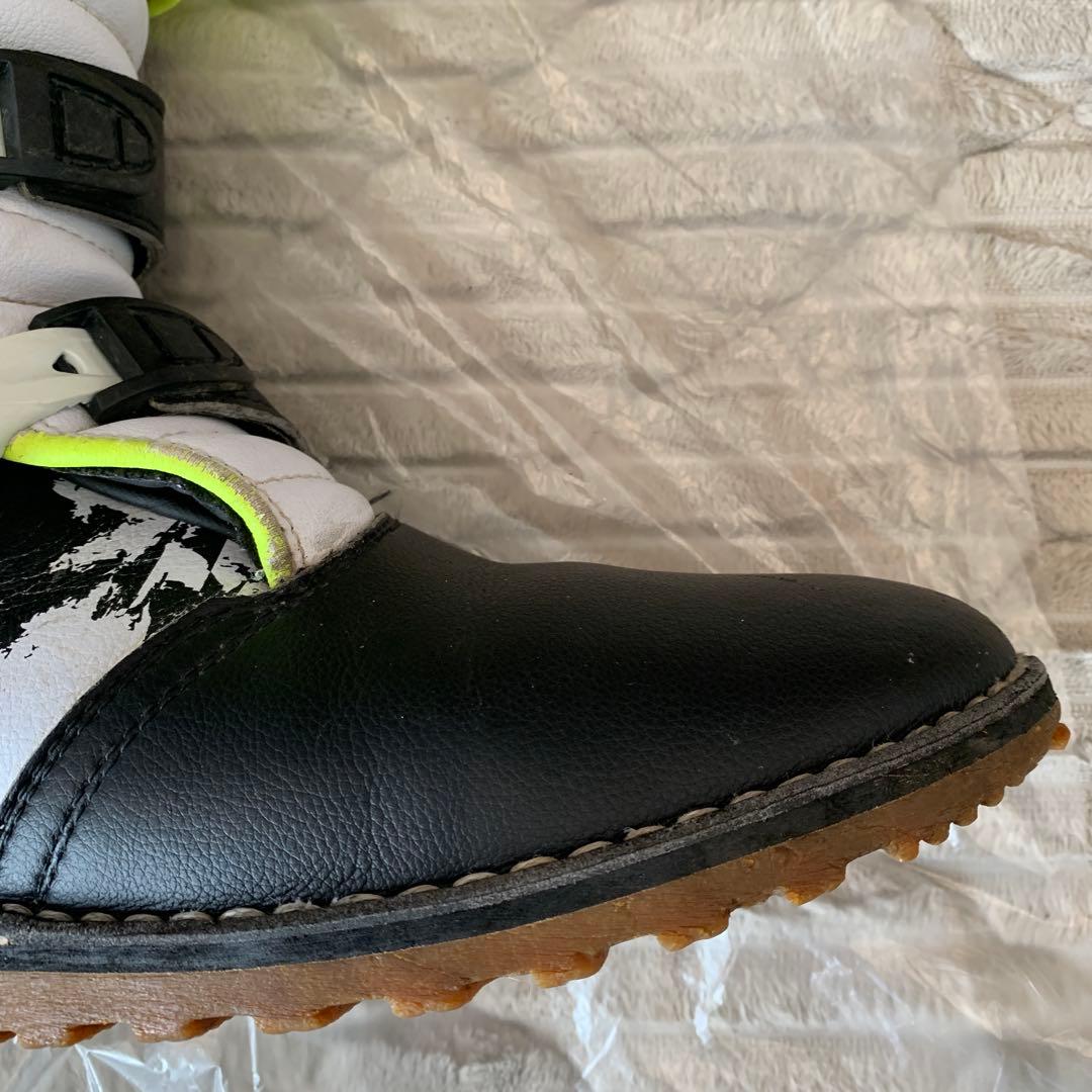 ガエルネ ブラック×イエロー オフロードブーツ 28cm バックル