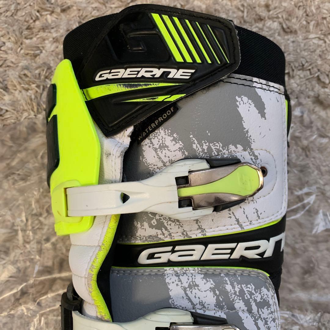 ガエルネ ブラック×イエロー オフロードブーツ 28cm バックル