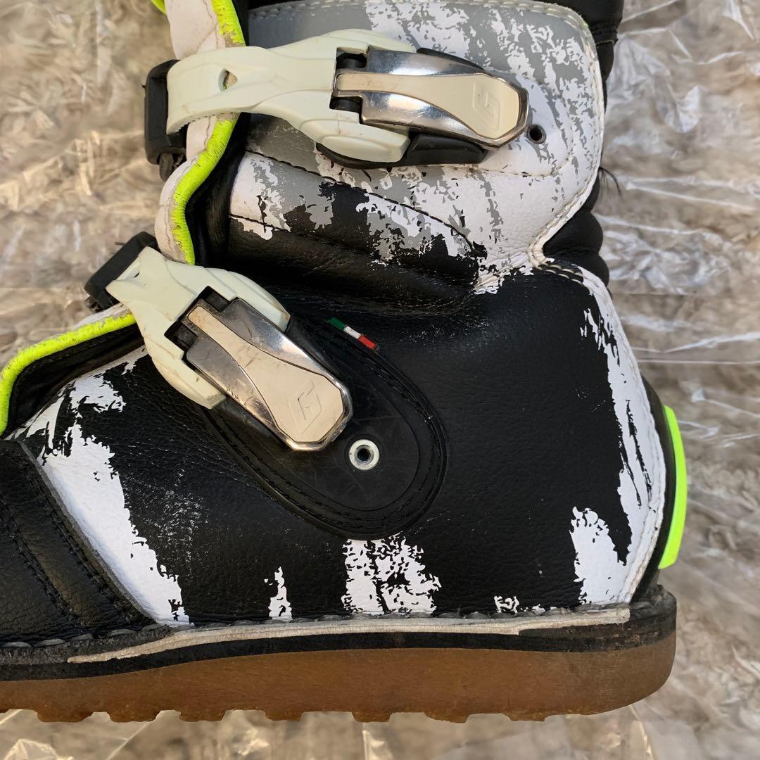 ガエルネ ブラック×イエロー オフロードブーツ 28cm バックル