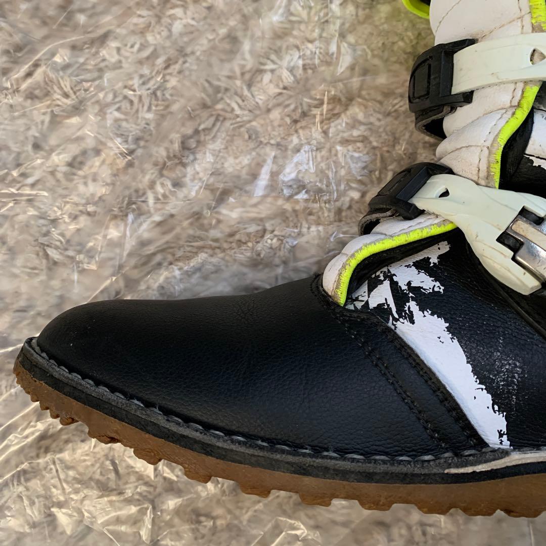 ガエルネ ブラック×イエロー オフロードブーツ 28cm バックル