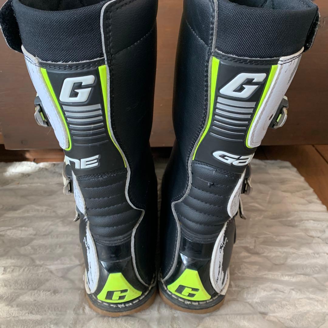 ガエルネ ブラック×イエロー オフロードブーツ 28cm バックル