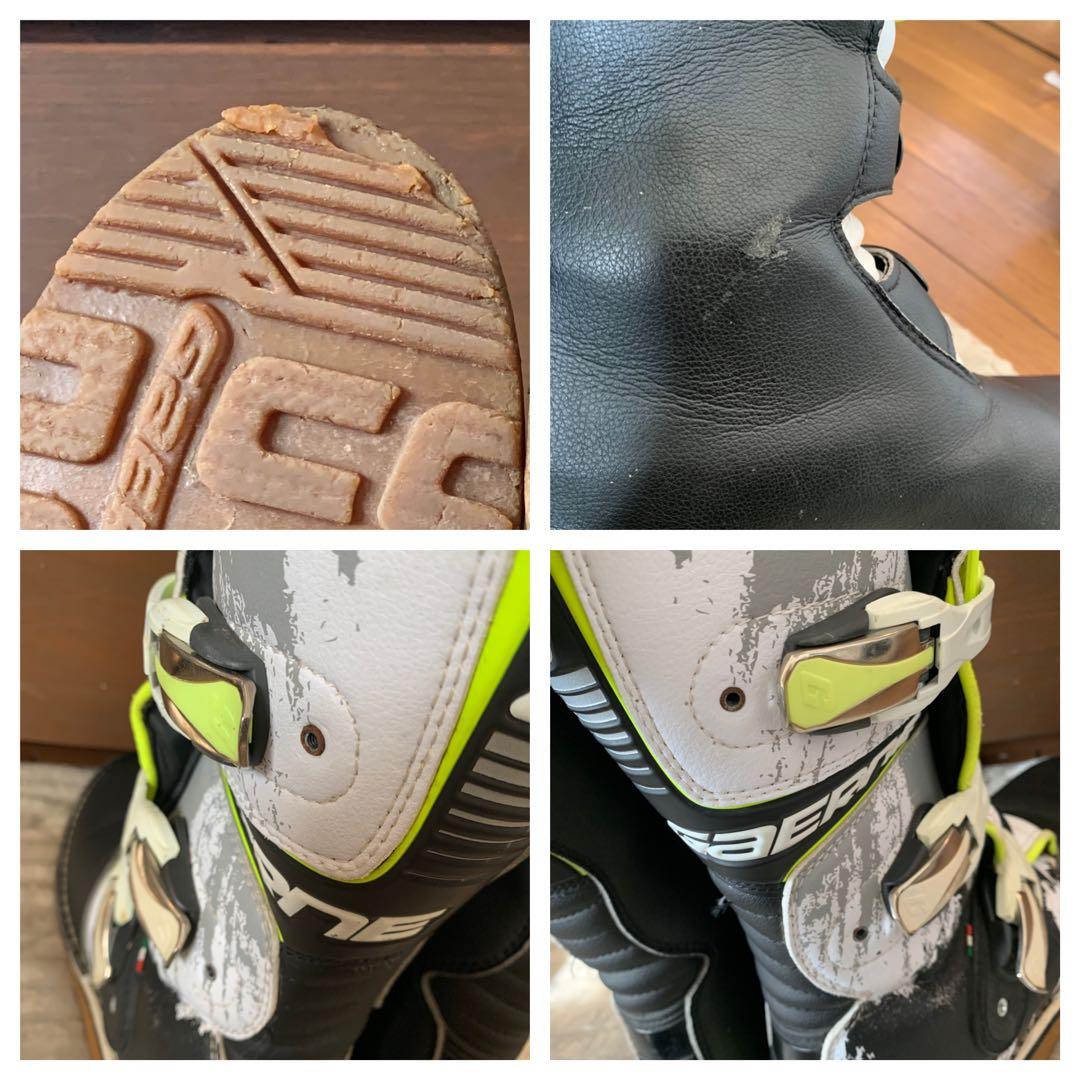 ガエルネ ブラック×イエロー オフロードブーツ 28cm バックル