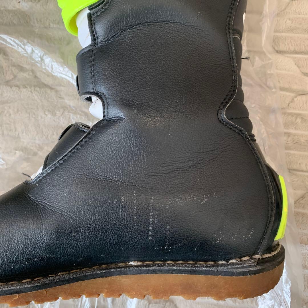 ガエルネ ブラック×イエロー オフロードブーツ 28cm バックル