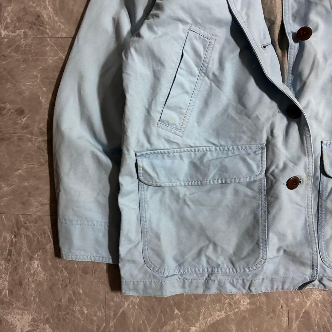 【希少カラー】LL.Beanハンティングジャケット 襟コーデュロイ ライトブルー