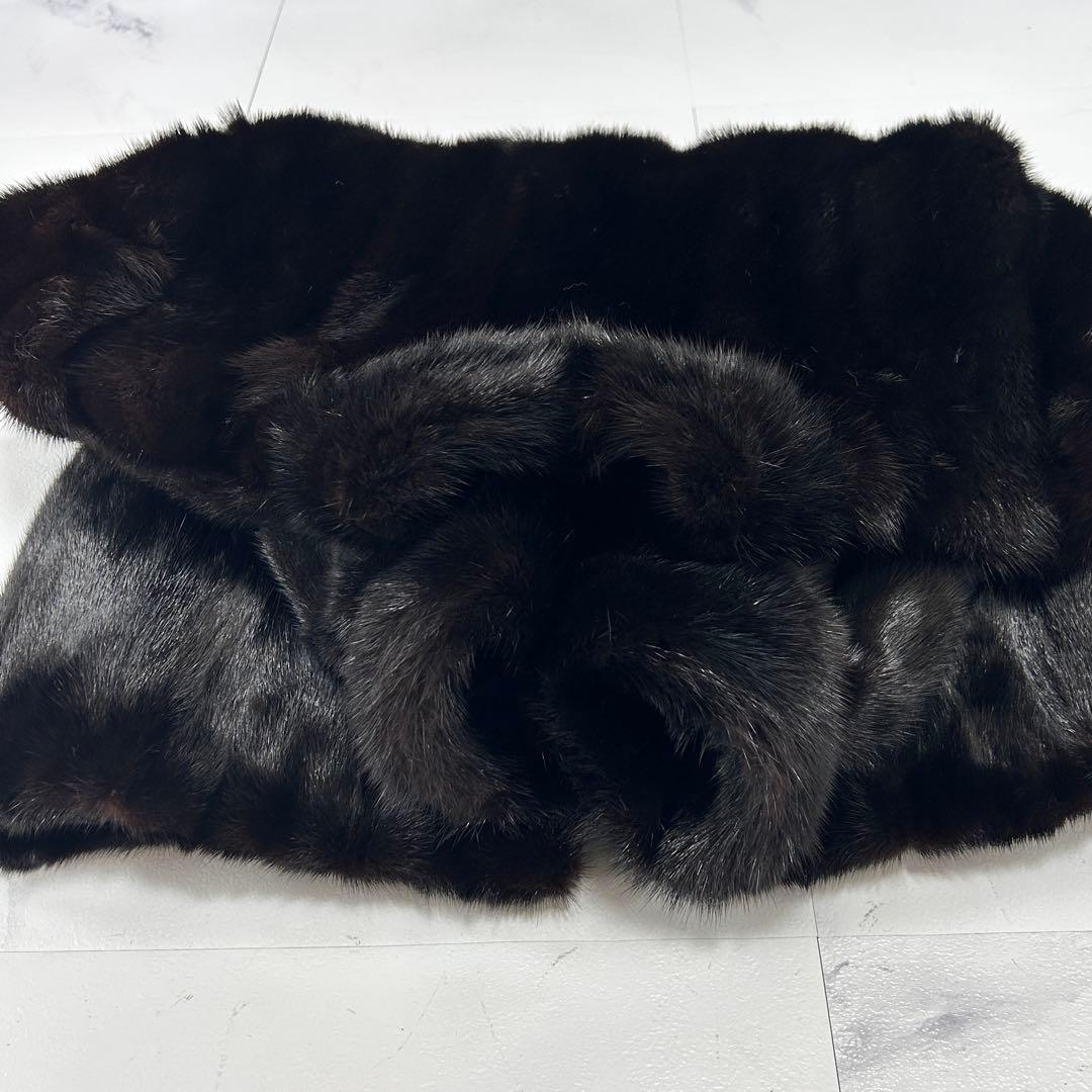 高級 美品 SAGAMINK 毛皮 コート 艶あり 柔らか ブラック レディース