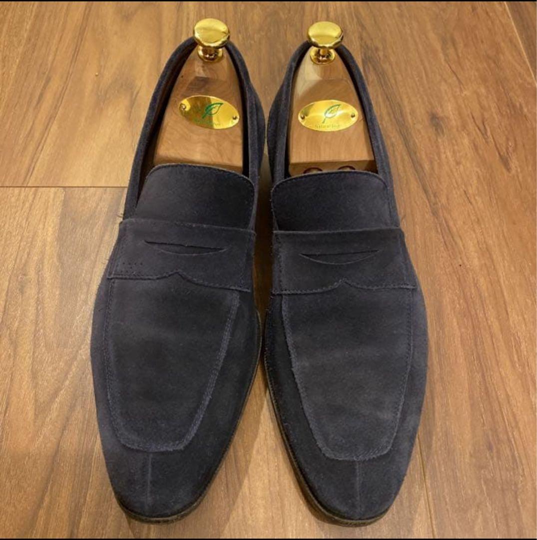 カルミナ スエード ローファー （US7 ネイビー）