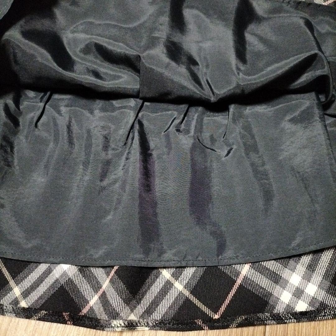 美品 BURBERRYBLUELABEL ノバチェックスカート38ウール ミニ丈