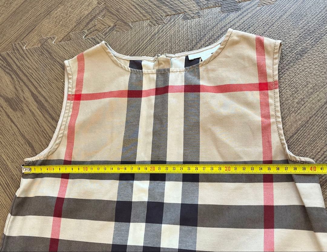 （新品）Burberry 14Y164cmチェック柄 ノースリーブワンピース
