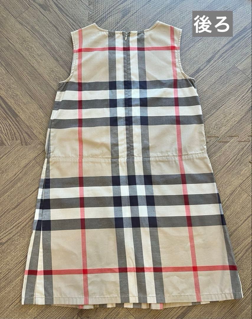 （新品）Burberry 14Y164cmチェック柄 ノースリーブワンピース