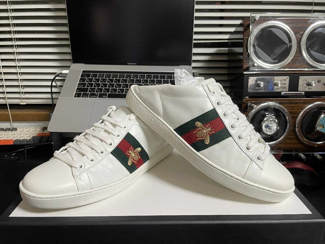 ホワイト ストライプデザイン スニーカー size 37