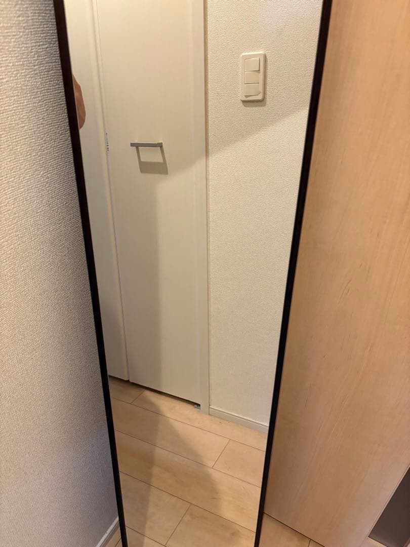 アンティーク調 木フレーム 大型ウォールミラー カナディアン/アンティーク