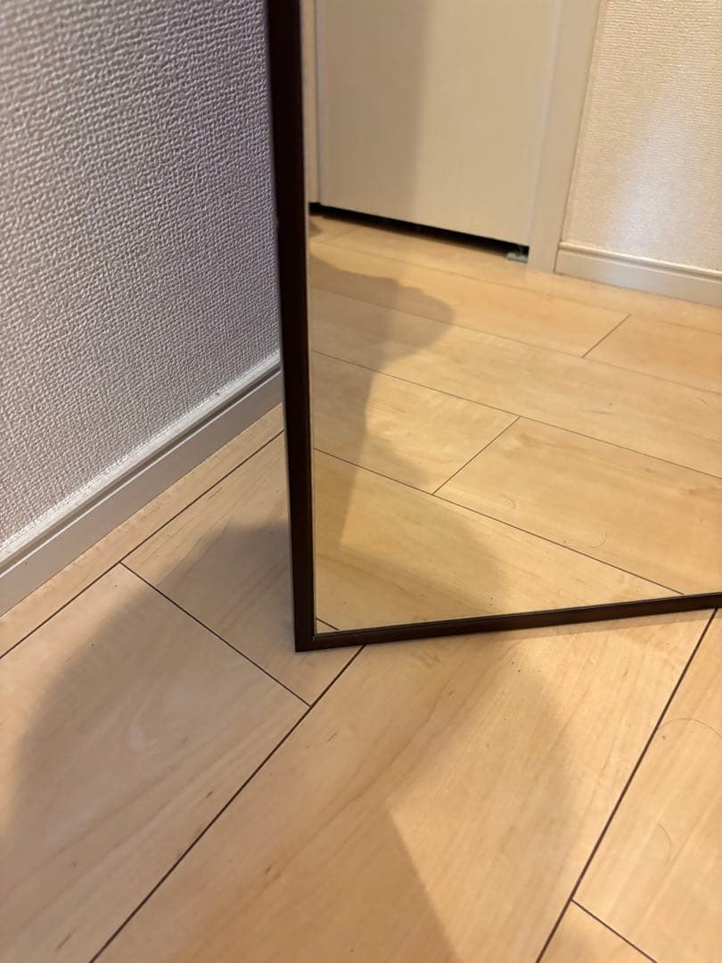 アンティーク調 木フレーム 大型ウォールミラー カナディアン/アンティーク