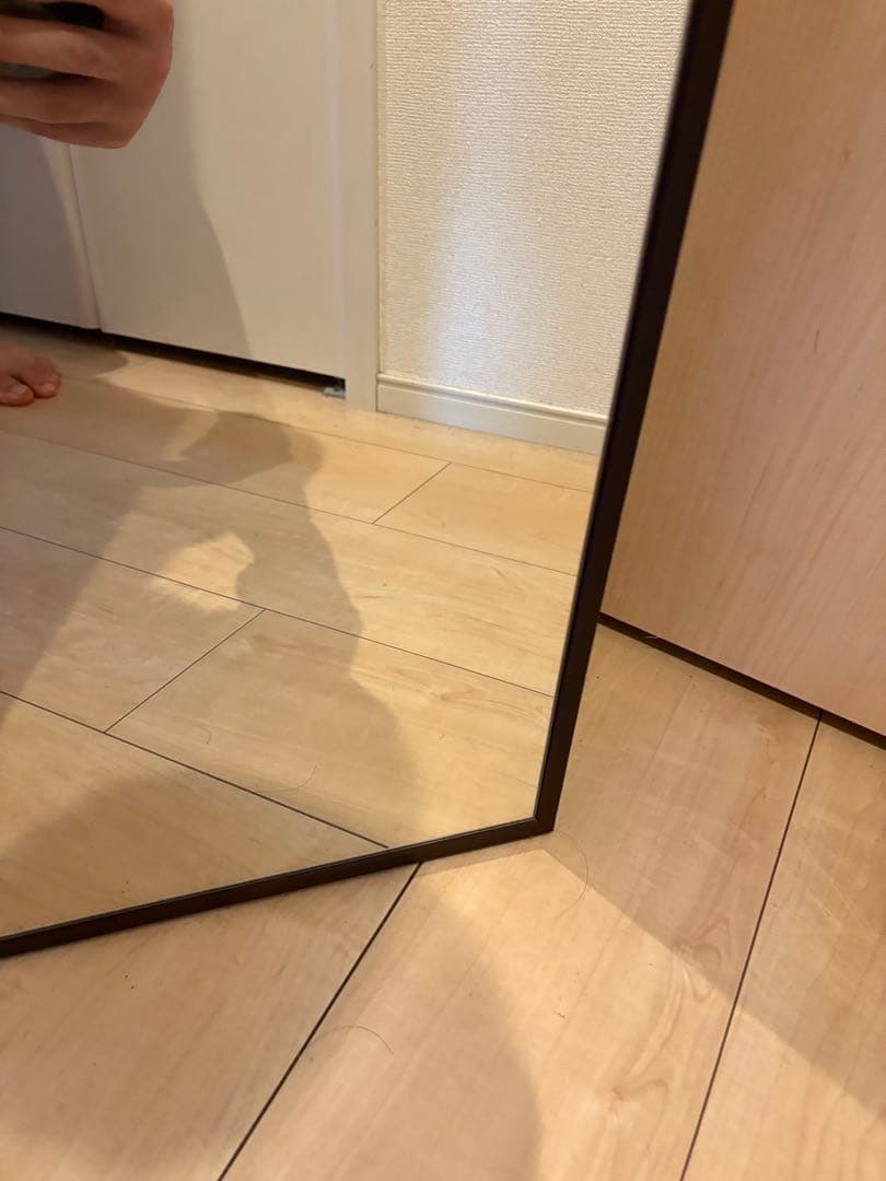 アンティーク調 木フレーム 大型ウォールミラー カナディアン/アンティーク