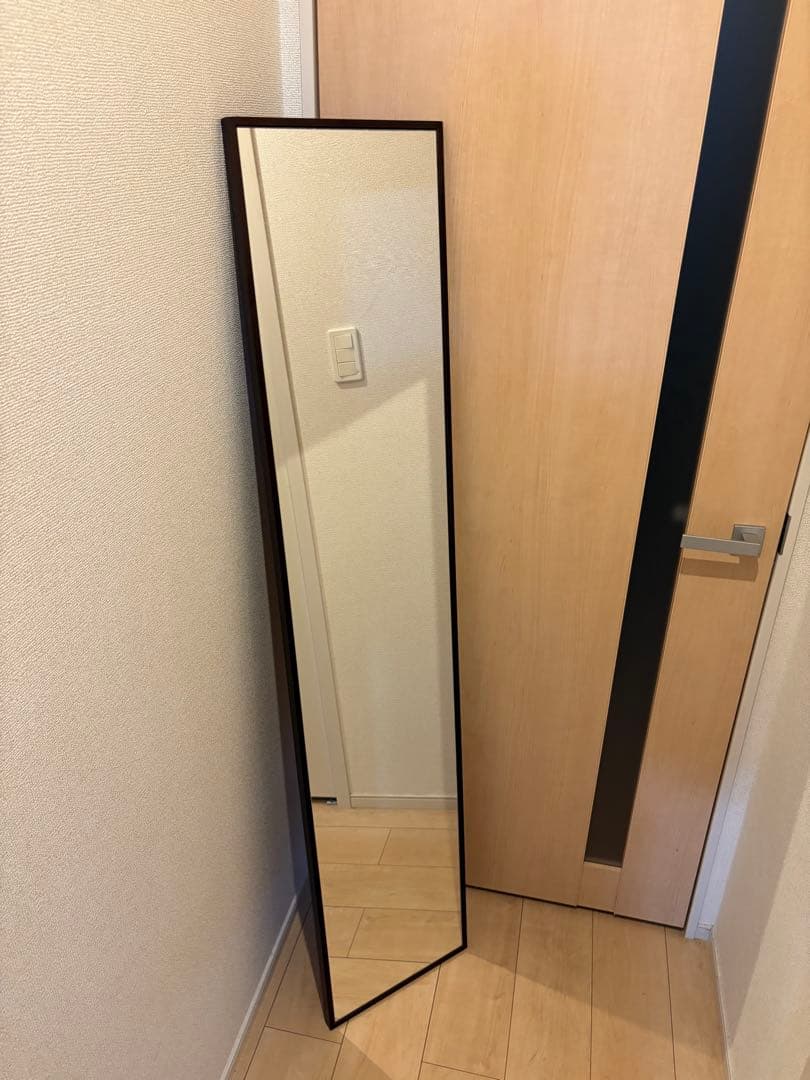 アンティーク調 木フレーム 大型ウォールミラー カナディアン/アンティーク