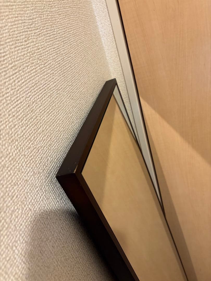 アンティーク調 木フレーム 大型ウォールミラー カナディアン/アンティーク