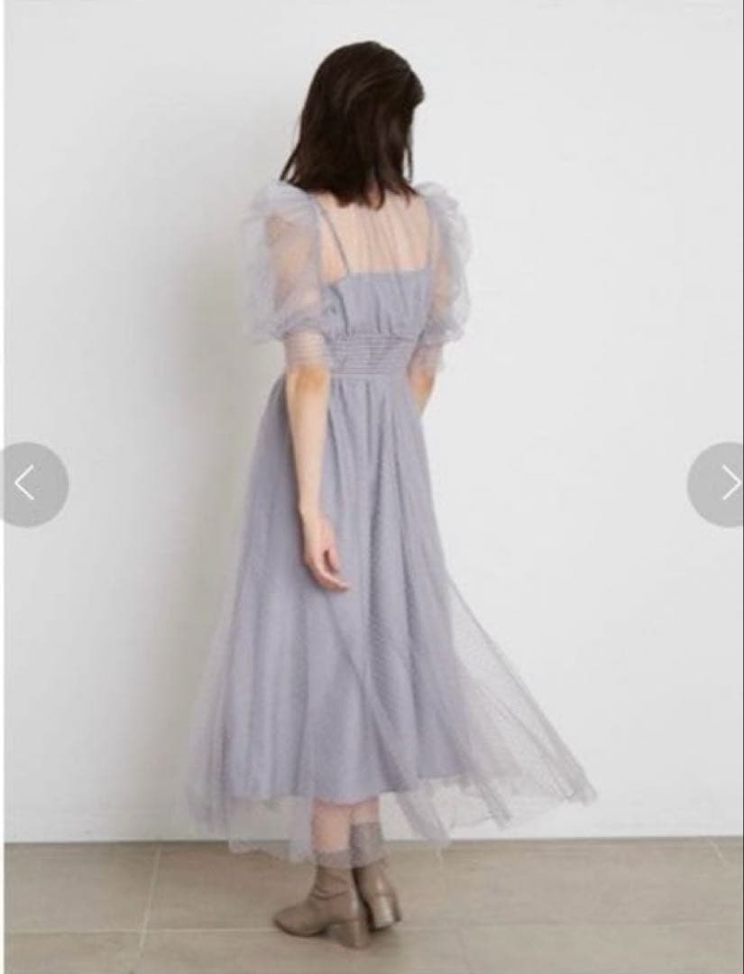 SNIDEL スナイデル ドットチュールドレス