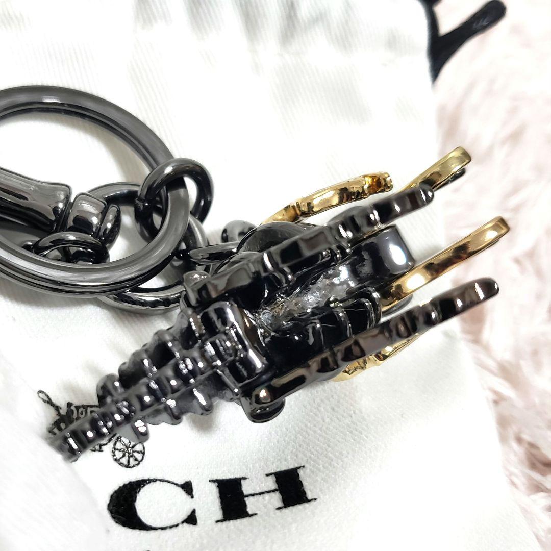 COACH コーチ レキシー 3D立体 クローム&ゴールド キーホルダー 新品
