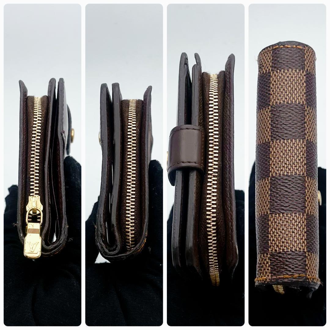 開運財布！ルイヴィトン コンパクトジップ ダミエ 財布 正規保証2X5326.