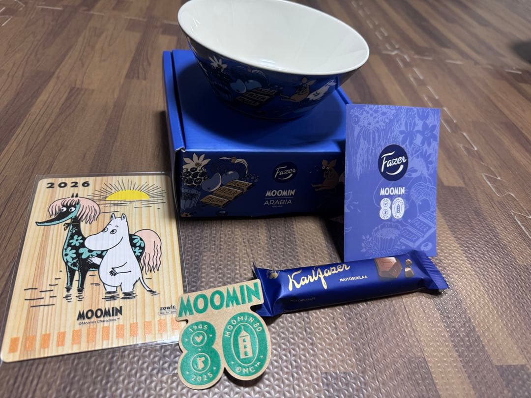 新品、未使用MOOMIN×ARABIA×Fazer チョコバー付き