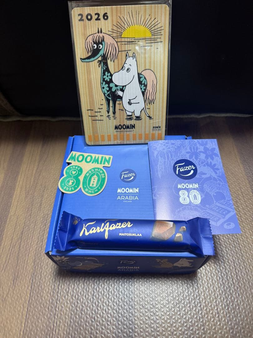新品、未使用MOOMIN×ARABIA×Fazer チョコバー付き