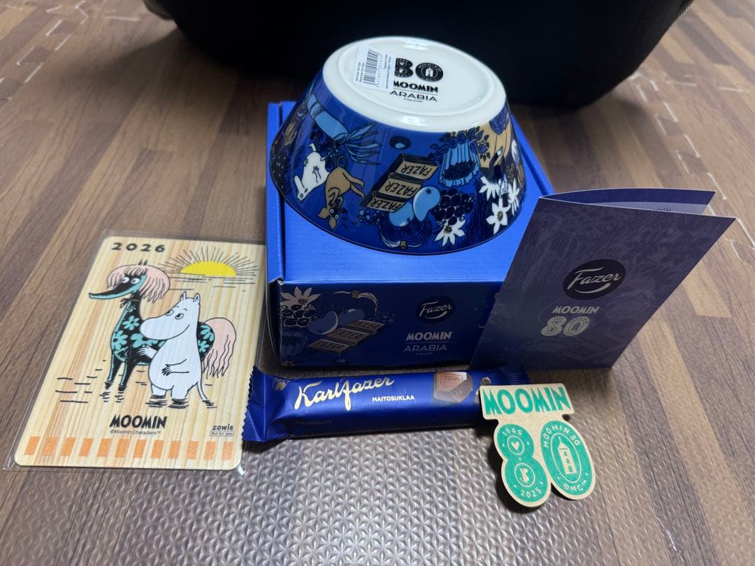 新品、未使用MOOMIN×ARABIA×Fazer チョコバー付き