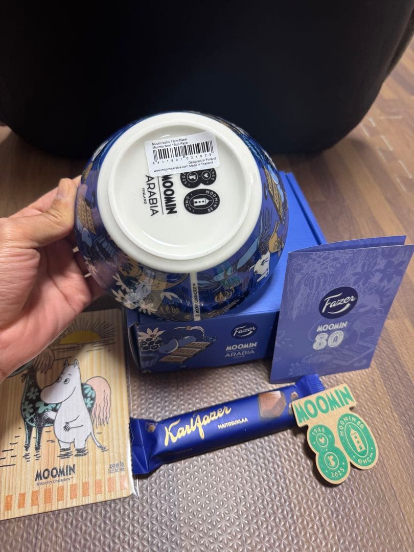 新品、未使用MOOMIN×ARABIA×Fazer チョコバー付き