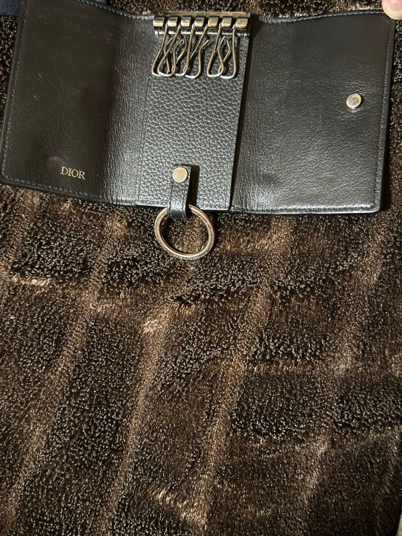 Dior レザーキーケース ブラック ディオール