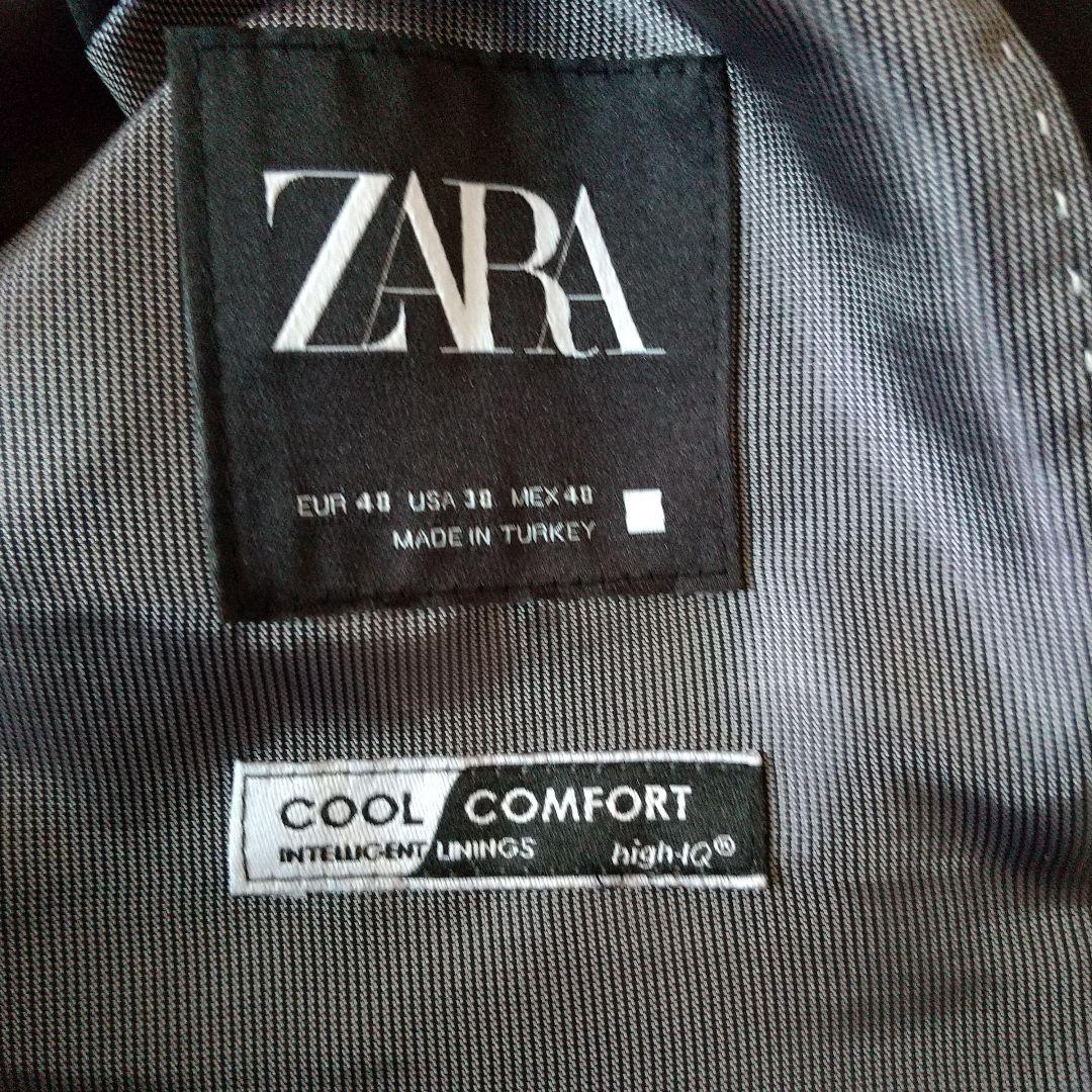 新品未使用　春夏向きZARAセットアップ　細身　COOL素材　ブラック　Ｍ相当