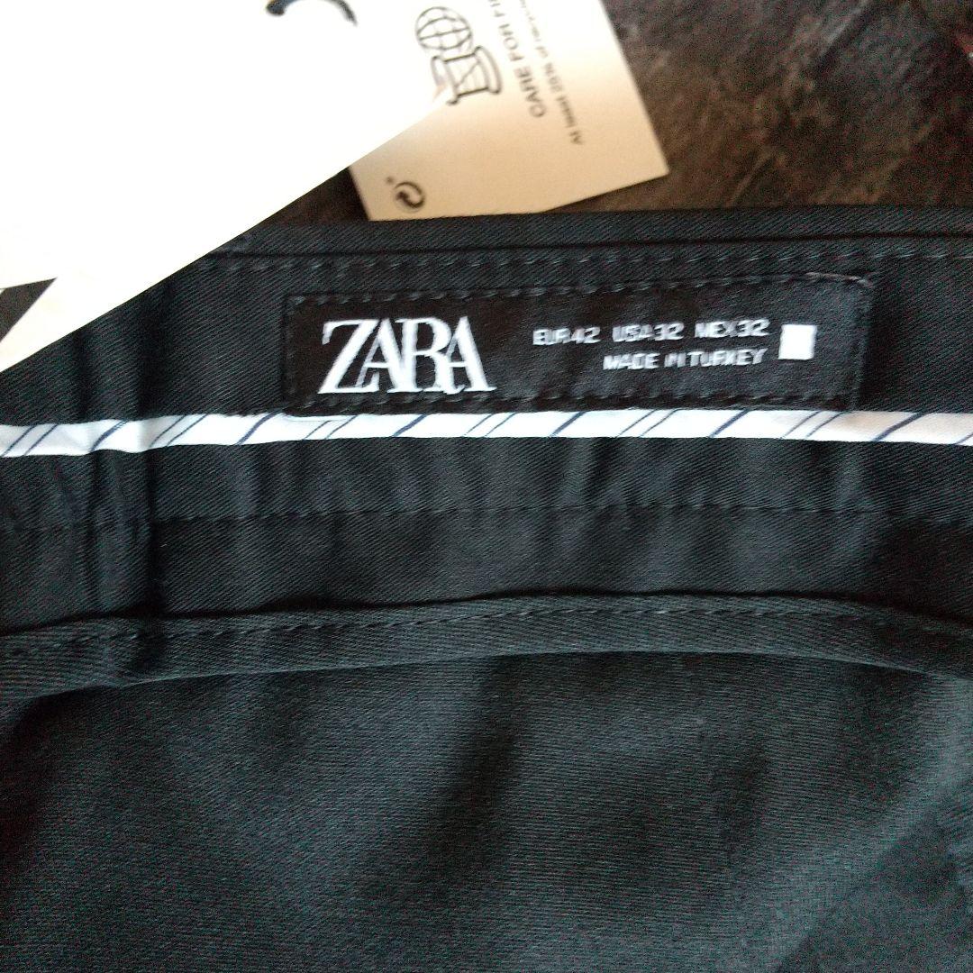 新品未使用　春夏向きZARAセットアップ　細身　COOL素材　ブラック　Ｍ相当
